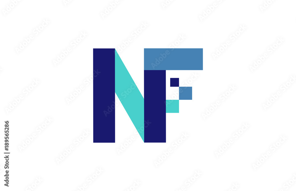 NF Digital Ribbon Letter Logo NF Digital Ribbon Letter Logo