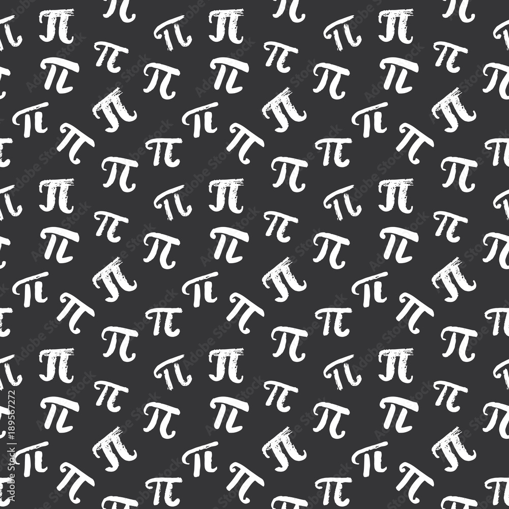 Pi symbol seamless pattern vector illustration. Hand drawn sketched Grunge mathematical signs and formulas, Vector illustration Pi symbol seamless pattern vector illustration. Hand drawn sketched Grunge mathematical signs and formulas, Vector illustration