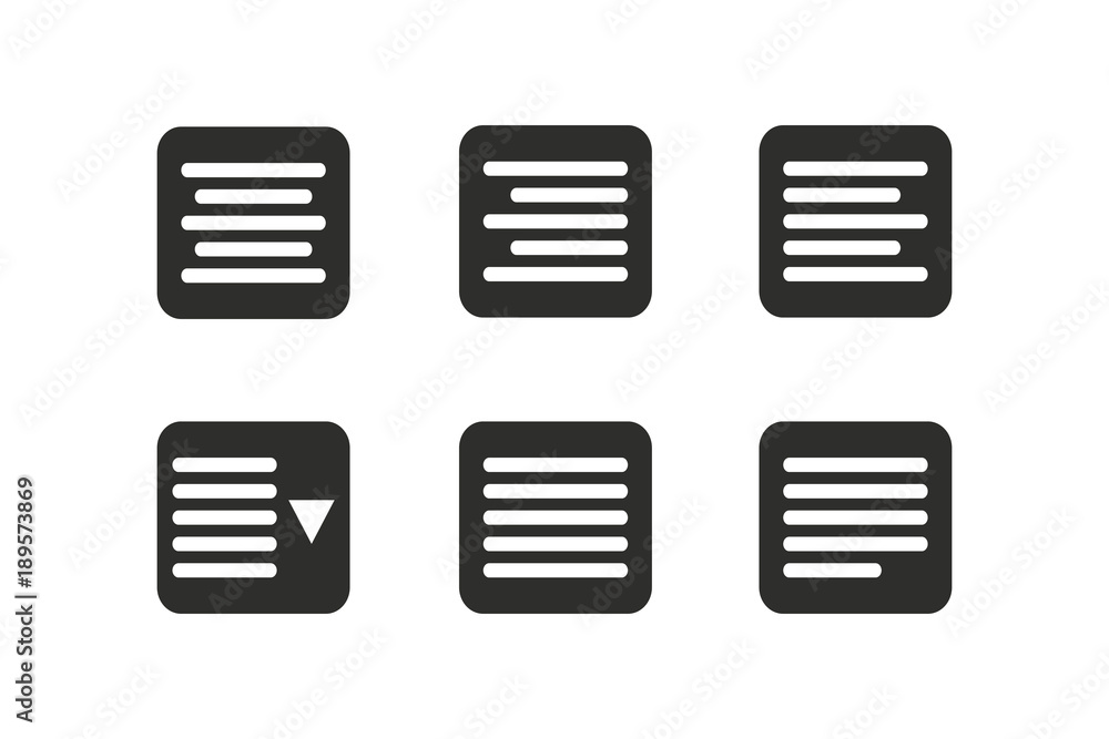 Align vector icon. Align vector icon.