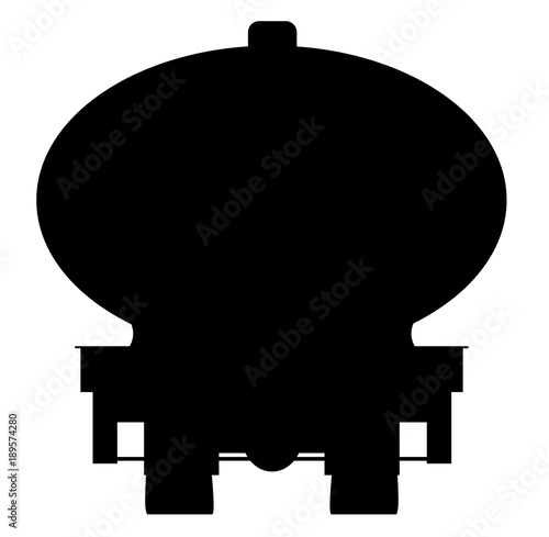 Fuel Tanker Rear End Silhouette