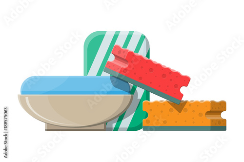 Piece of soap in the soap dish