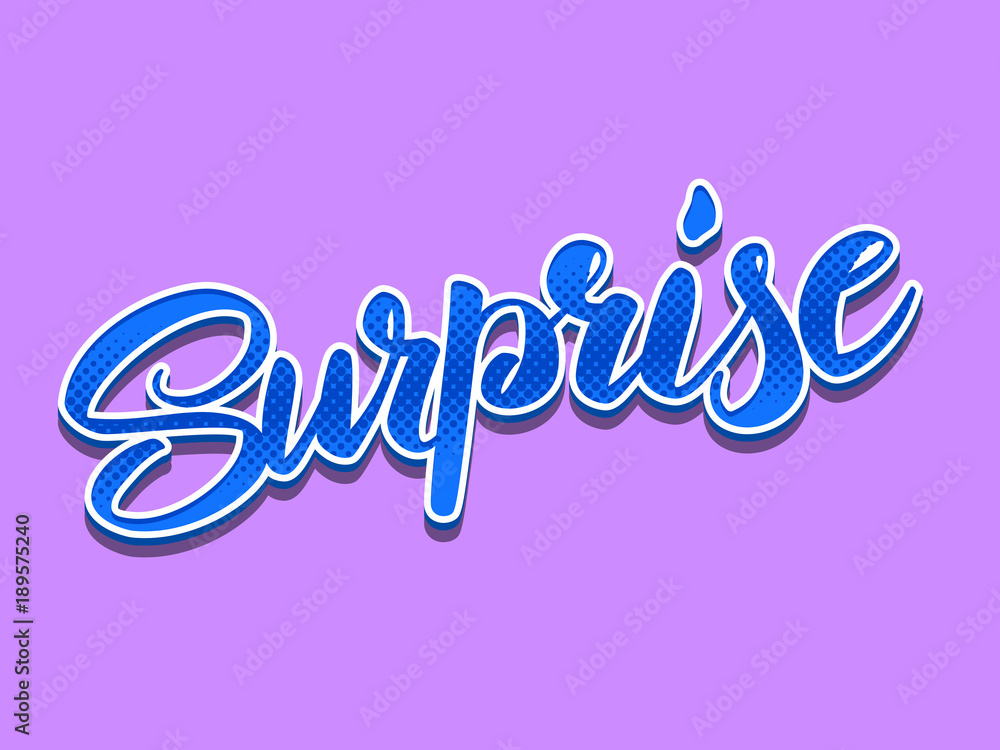 Surprise hand lettering vector illustration Surprise hand lettering vector illustration