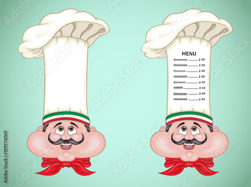 Italian Chef Hat Menu