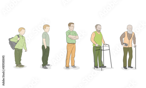 human life at different ages. vector illustration 