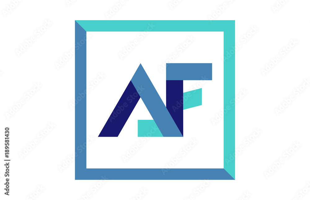 AF Square Ribbon Letter Logo AF Square Ribbon Letter Logo