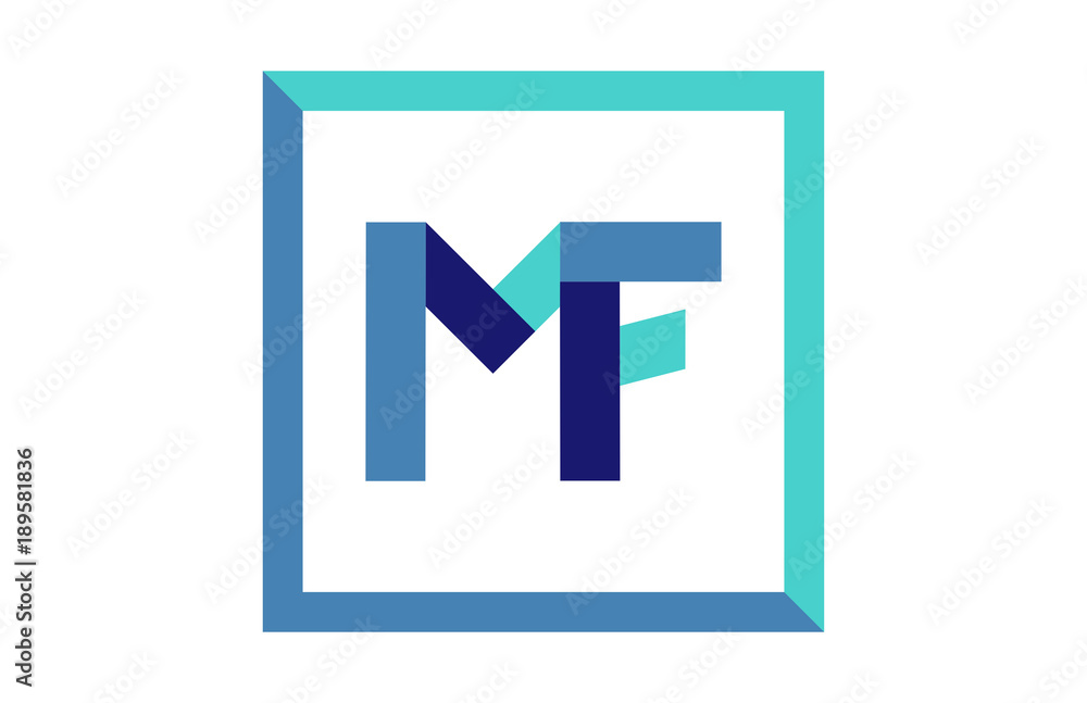 MF Square Ribbon Letter Logo MF Square Ribbon Letter Logo