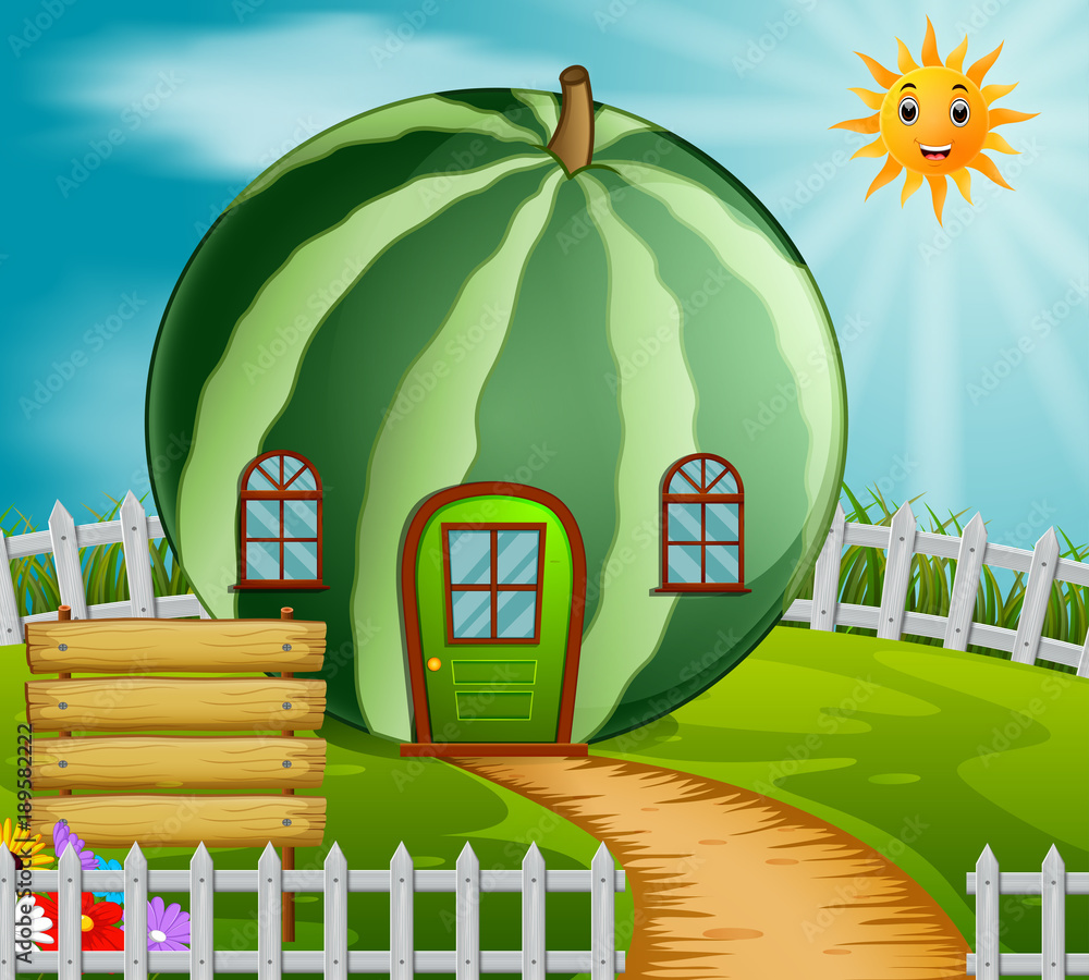 watermelon house in garden