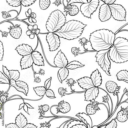 strawberry seamless pattern