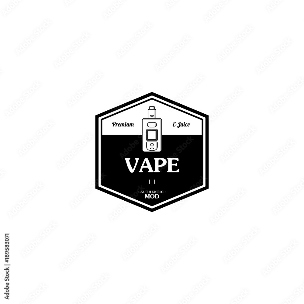 electric cigarette personal vaporizer e-cigarette retro label badge