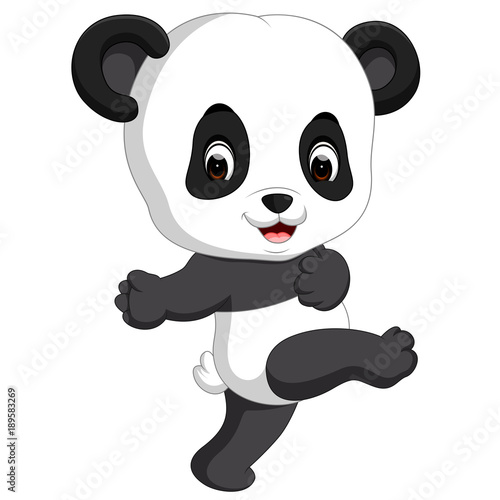 Fototapeta Naklejka Na Ścianę i Meble -  Cute funny baby panda 