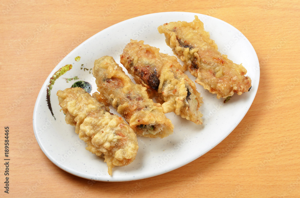Famous Tainan food crispy oyster rolls, Taiwan Famous Tainan food crispy oyster rolls, Taiwan