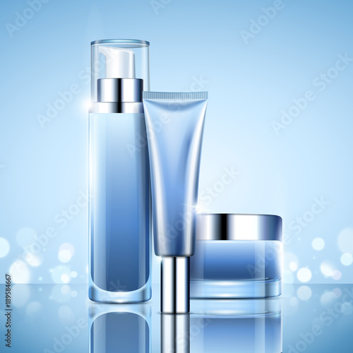 Blank cosmetic container set
