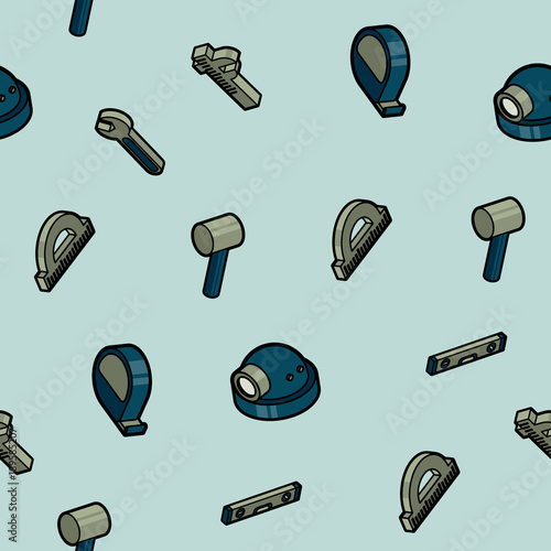 Building outline isometric icons pattern