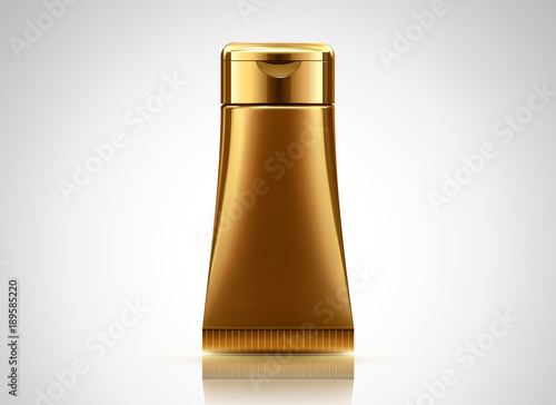 Blank bronze tube mockup