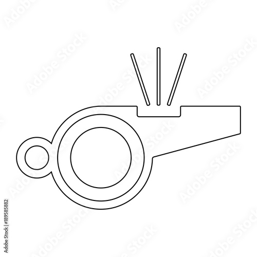 Quadro em tela Trillerpfeife - Icon (Weiß)