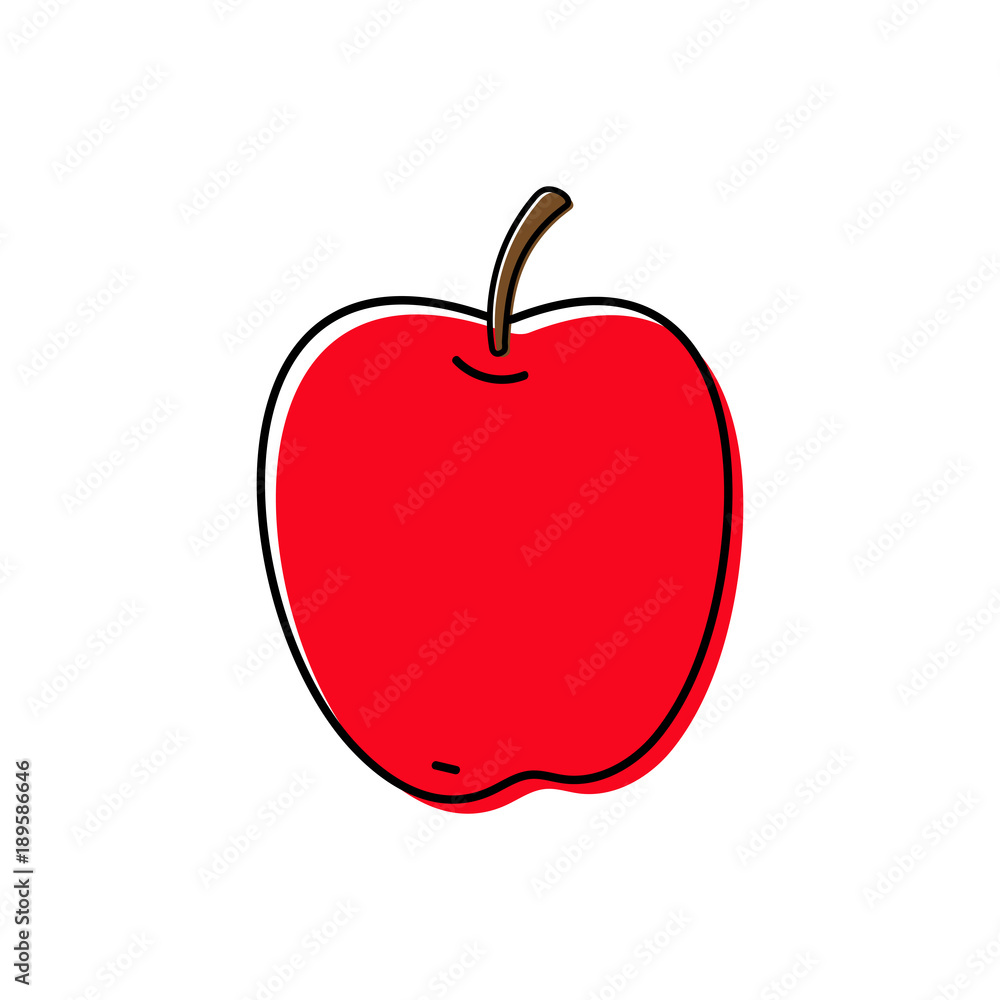 Obraz premium Apple icon vector illustration