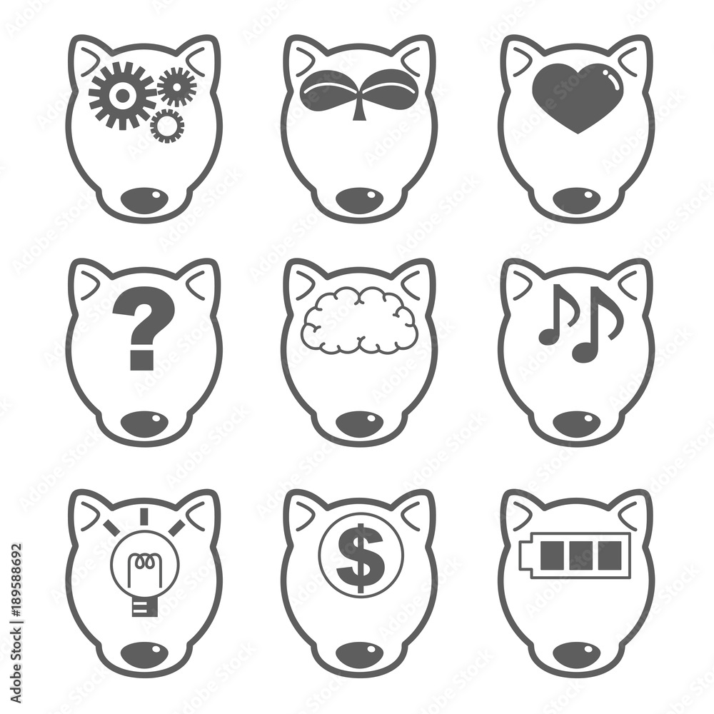 人工知能aiのアイコンセット 犬 正面 Stock Vector Adobe Stock 人工知能aiのアイコンセット 犬 正面 Stock Vector Adobe Stock