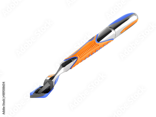 Mens razor 3d render on white background no shadow