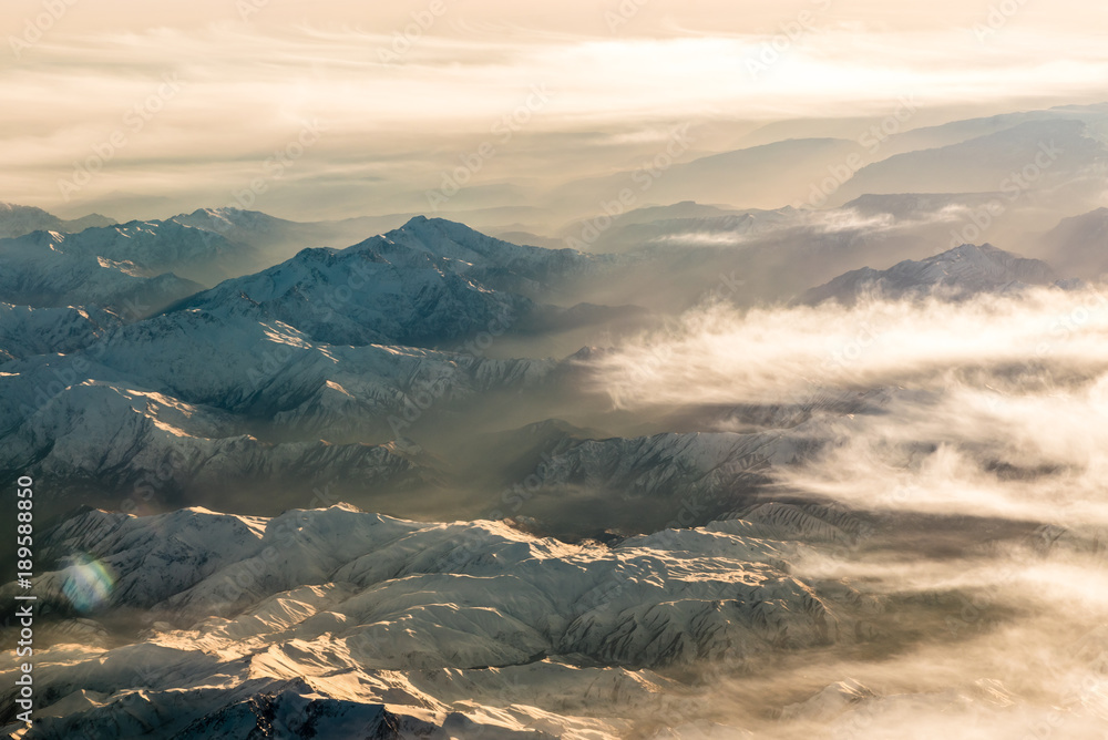 Panorama Luftaufnahme Gebirge