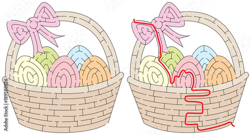 Easter basket maze