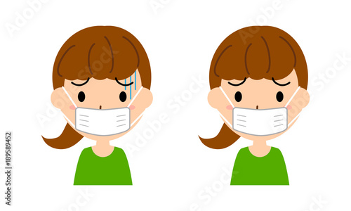 マスクの女性