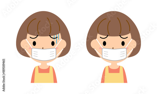 マスクの女性
