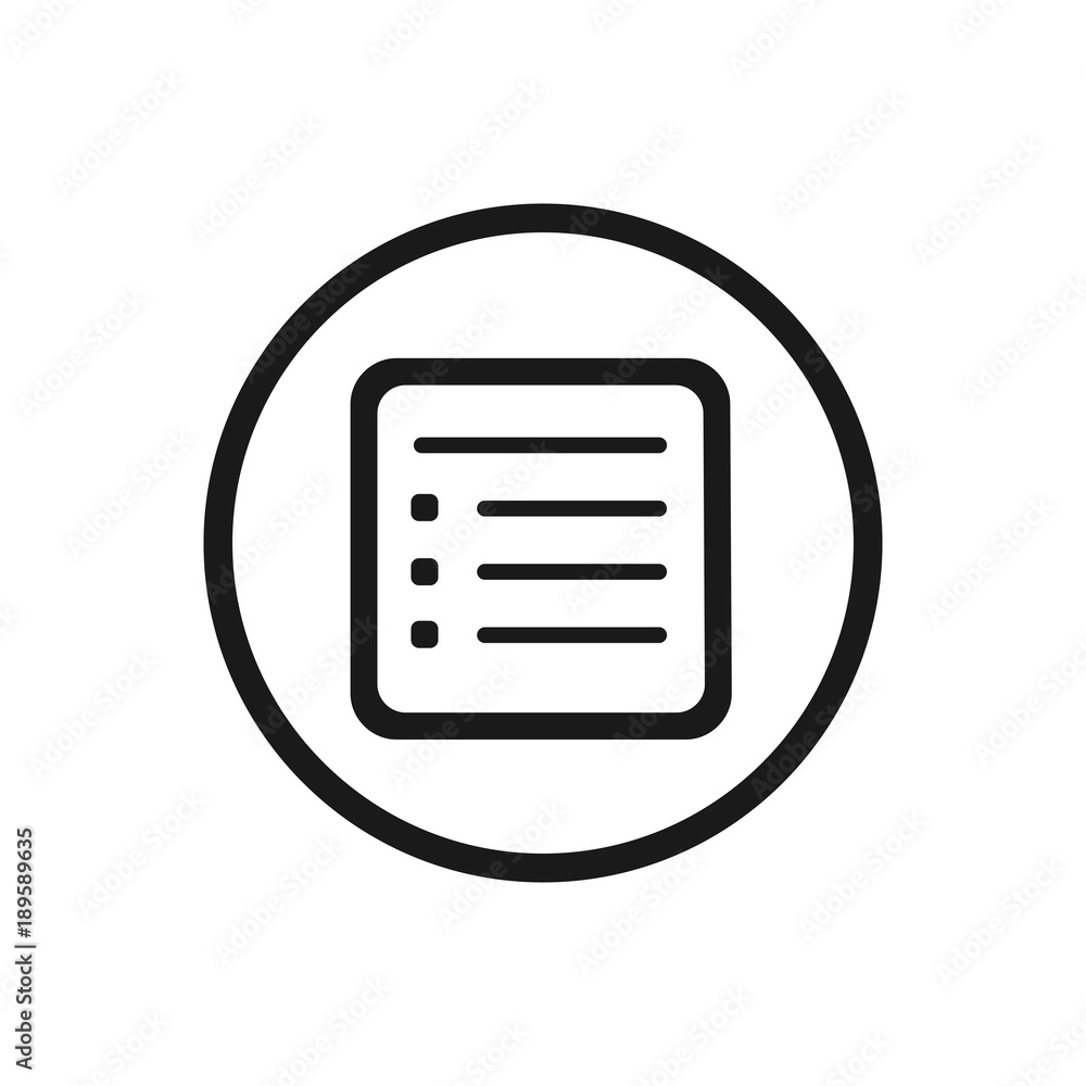 Flyer line icon with a circle on a white background Flyer line icon with a circle on a white background
