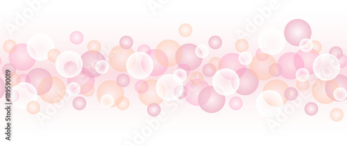 bubble border seamless pink