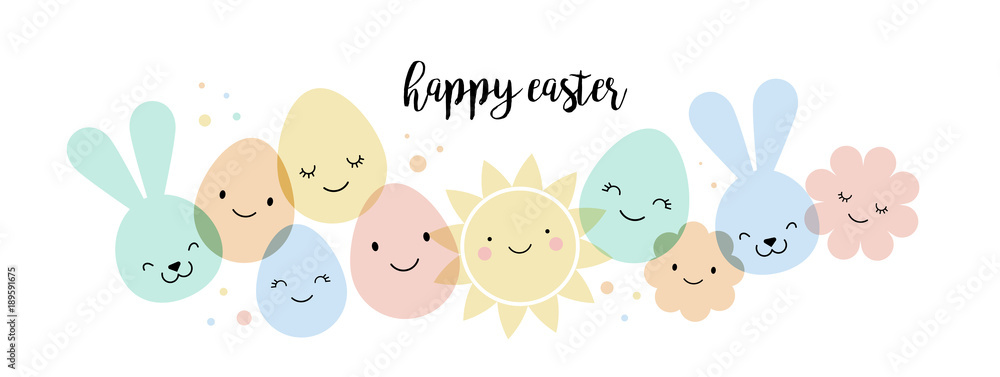 Easter card, banner and background design