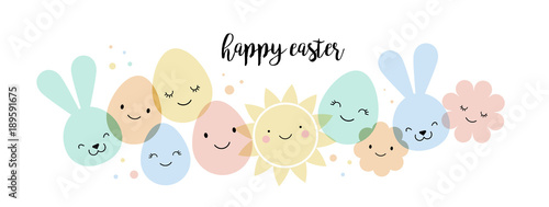 Easter card, banner and background design