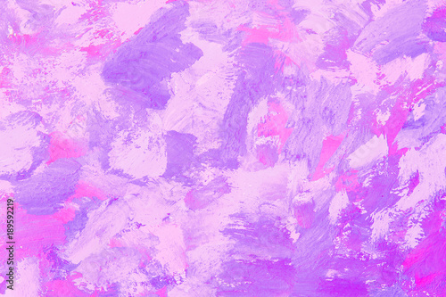 Abstract purple painting background. Artistic brushstroke texture background. Hand painted gouache background.