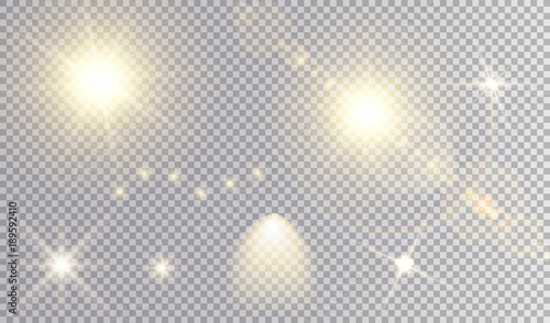Various golden light effects