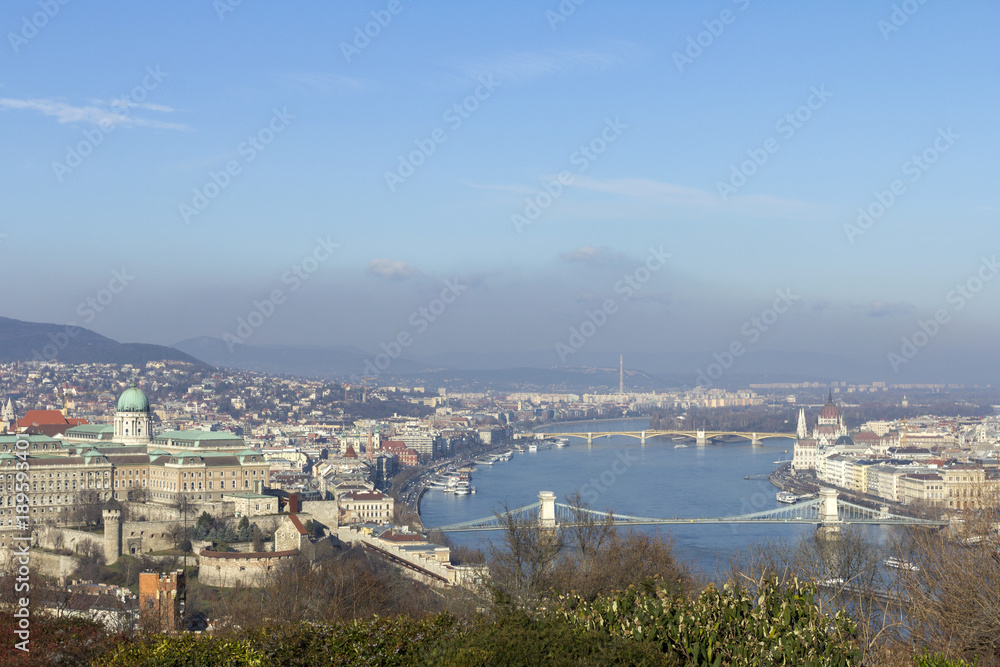 Skyline of Budapest from Gellert Hill