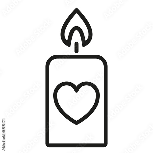 Valentinstag Icon - Kerze 