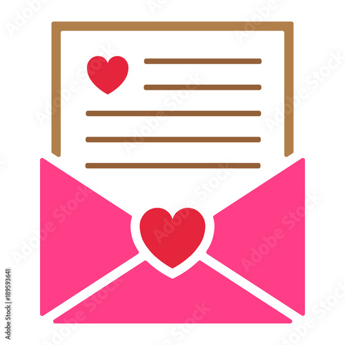 Valentinstag Icon - Liebesbrief