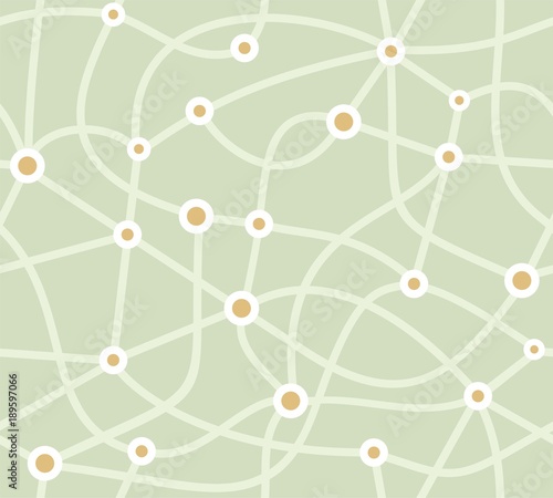 Map, scheme, seamless background, green, vector. The metro map. A network of roads and settlements. Vector picture. Gray-green flat background.  