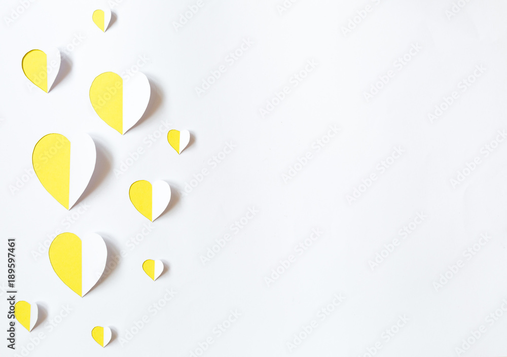 Paper heart isolated on white background with copy space. Paper heart isolated on white background with copy space.