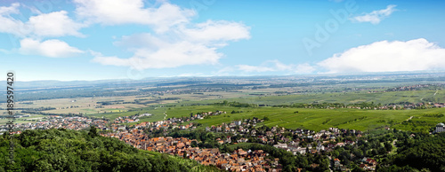 Ribeauvillé. Vue panoramique sur la ville, Haut Rhin, Alsace. Grand Est