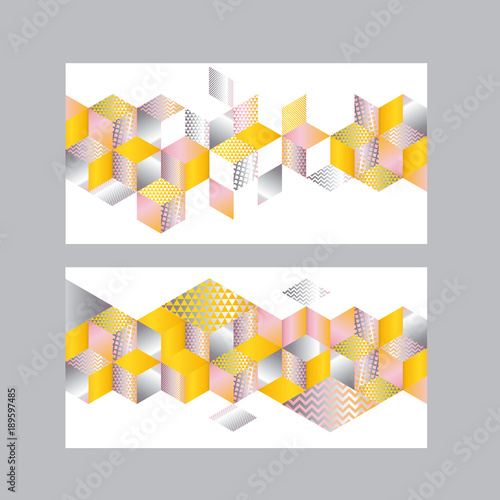 Abstract 3d illusion geomet...