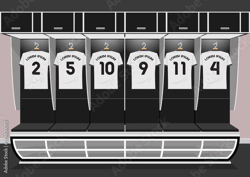 Soccer dressing rooms team football sport