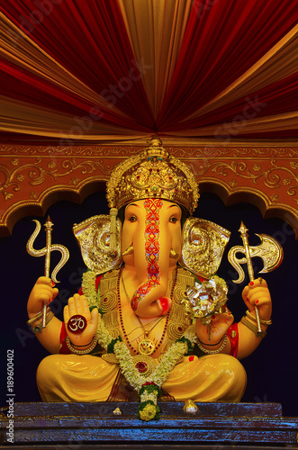 An idol of Lord Ganesha, Pune, Maharashtra, India photo