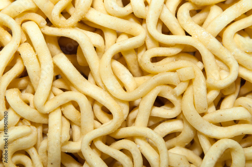 Instant noodles closeup