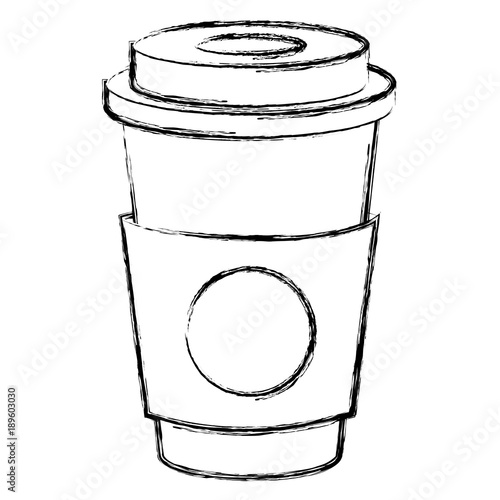 coffee in plastic cup icon vector illustration design