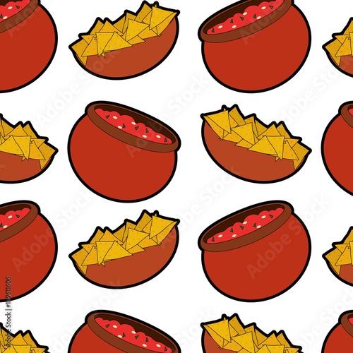 Nachos and sauce design