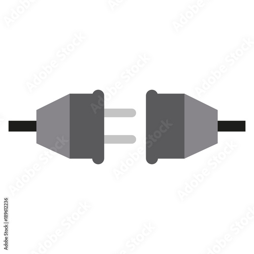 Electric plug connection icon vector illustration graphic design