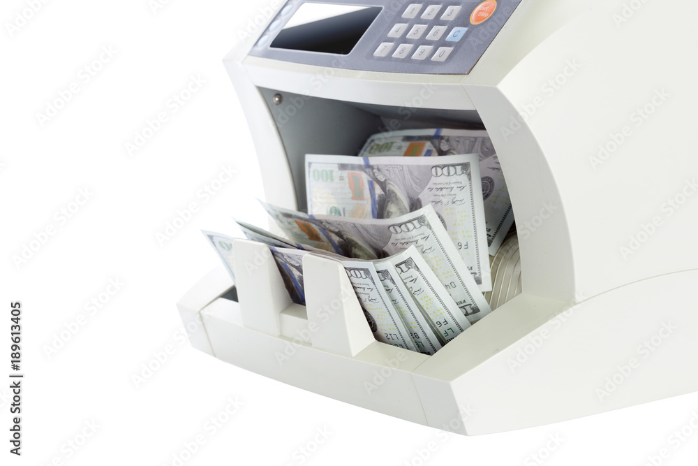 money counter isolated on white money counter isolated on white