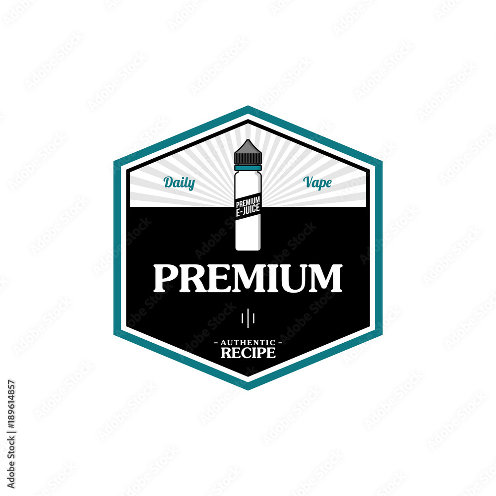 personal vaporizer e-cigarette e-juice liquid label badge