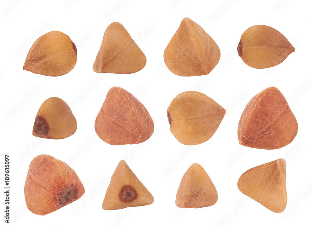 buckwheat grains isolated buckwheat grains isolated