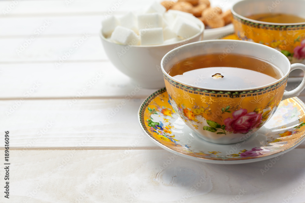 tea on the wooden table tea on the wooden table