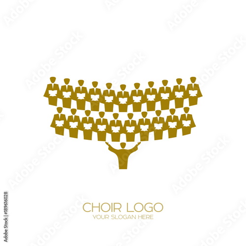 Music logo. Singing the choir.